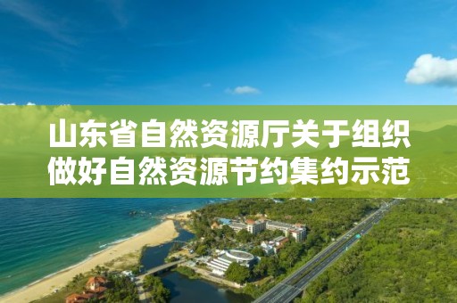 山東省自然資源廳關于組織做好自然資源節約集約示范縣（市）創建工作的通知