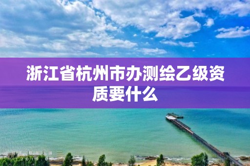 浙江省杭州市辦測繪乙級資質(zhì)要什么