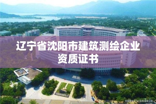 遼寧省沈陽市建筑測繪企業(yè)資質證書