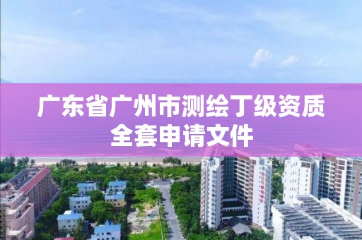 廣東省廣州市測繪丁級資質(zhì)全套申請文件