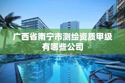 廣西省南寧市測繪資質甲級有哪些公司