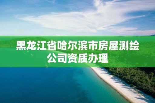 黑龍江省哈爾濱市房屋測繪公司資質辦理