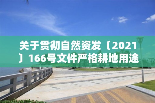 關于貫徹自然資發〔2021〕166號文件嚴格耕地用途管制的實施意見