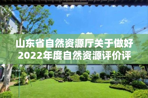 山東省自然資源廳關于做好2022年度自然資源評價評估有關工作的通知