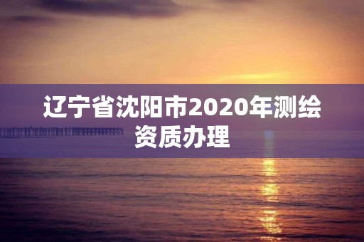 遼寧省沈陽市2020年測繪資質辦理