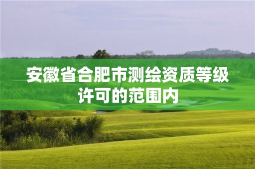 安徽省合肥市測(cè)繪資質(zhì)等級(jí)許可的范圍內(nèi)