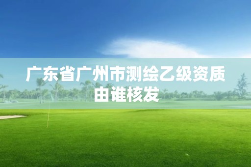 廣東省廣州市測繪乙級資質(zhì)由誰核發(fā)