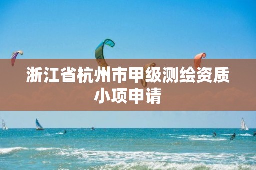 浙江省杭州市甲級測繪資質小項申請