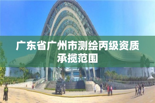 廣東省廣州市測繪丙級資質承攬范圍