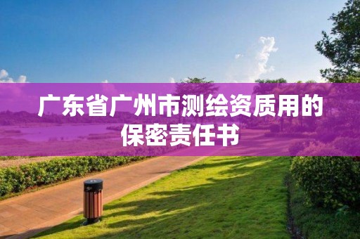 廣東省廣州市測繪資質用的保密責任書