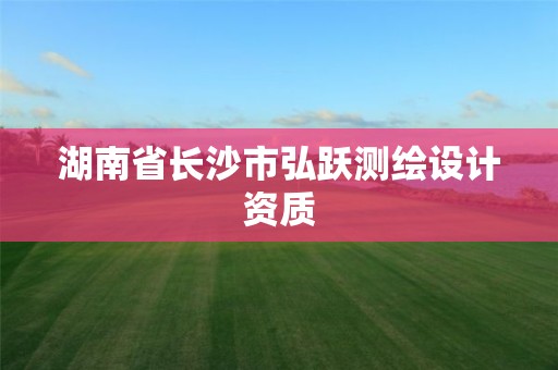 湖南省長(zhǎng)沙市弘躍測(cè)繪設(shè)計(jì)資質(zhì)