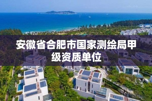 安徽省合肥市國家測繪局甲級資質(zhì)單位