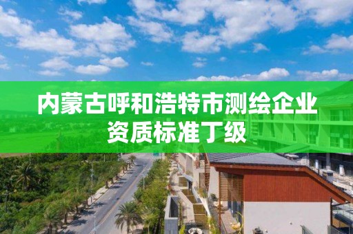 內蒙古呼和浩特市測繪企業資質標準丁級