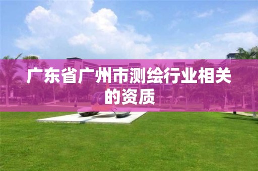 廣東省廣州市測繪行業相關的資質