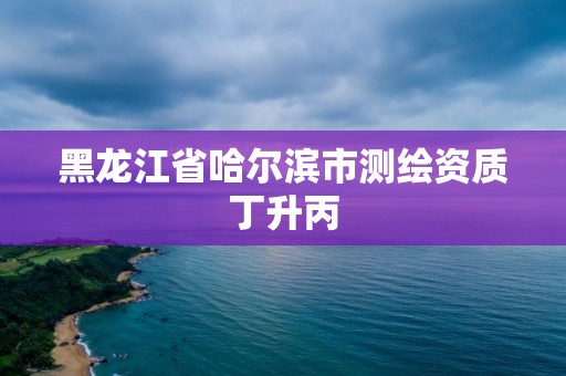 黑龍江省哈爾濱市測繪資質丁升丙