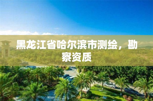 黑龍江省哈爾濱市測繪，勘察資質