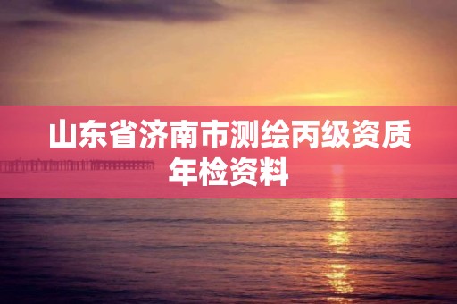 山東省濟南市測繪丙級資質年檢資料