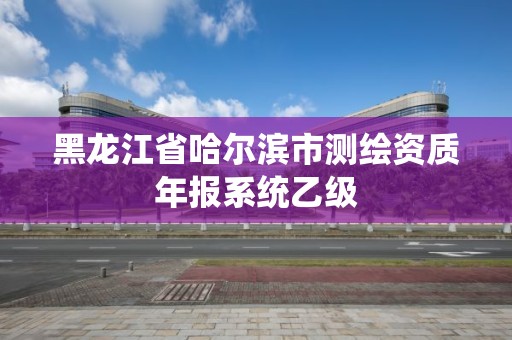 黑龍江省哈爾濱市測繪資質年報系統乙級