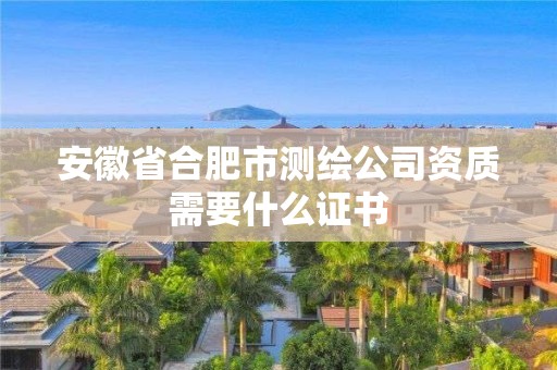 安徽省合肥市測繪公司資質(zhì)需要什么證書