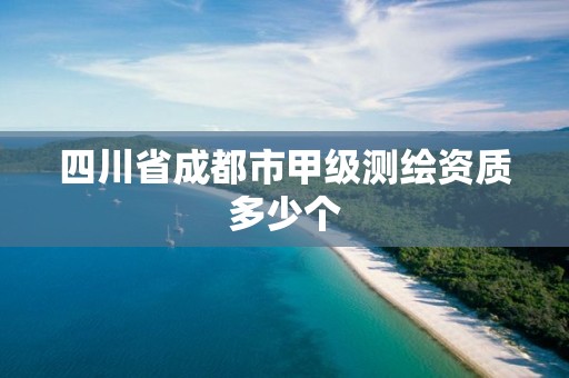 四川省成都市甲級(jí)測(cè)繪資質(zhì)多少個(gè)