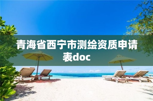 青海省西寧市測繪資質申請表doc