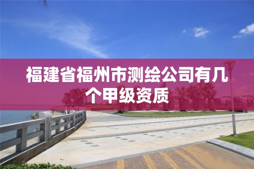 福建省福州市測繪公司有幾個(gè)甲級資質(zhì)