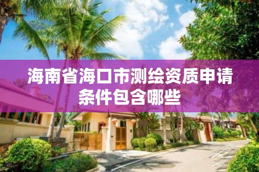 海南省海口市測繪資質申請條件包含哪些