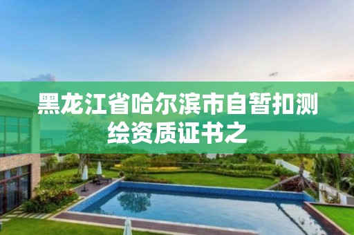 黑龍江省哈爾濱市自暫扣測繪資質(zhì)證書之