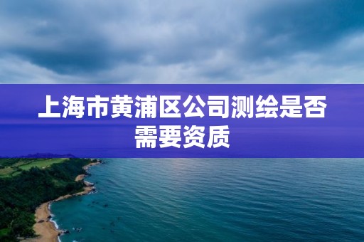 上海市黃浦區公司測繪是否需要資質