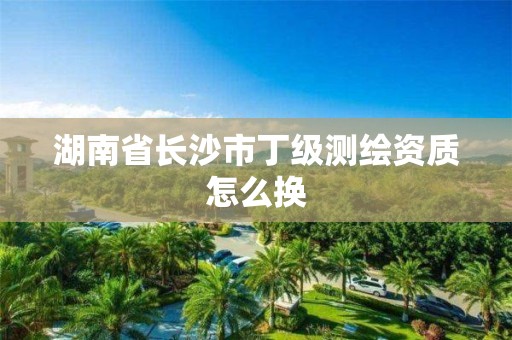 湖南省長沙市丁級測繪資質怎么換