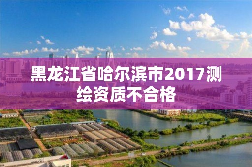 黑龍江省哈爾濱市2017測(cè)繪資質(zhì)不合格