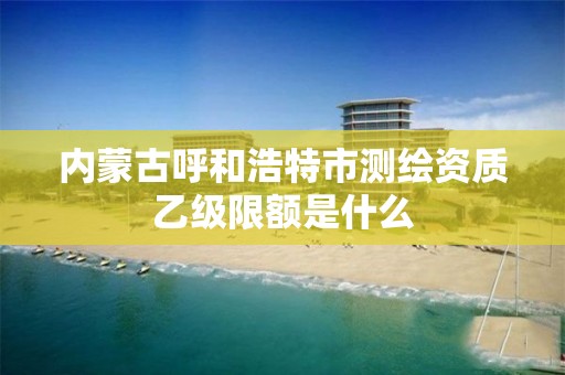 內蒙古呼和浩特市測繪資質乙級限額是什么