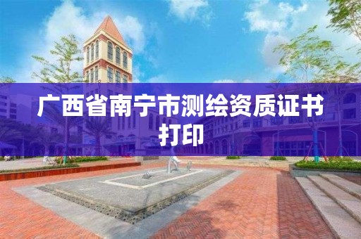 廣西省南寧市測繪資質證書打印