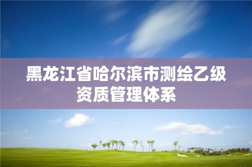 黑龍江省哈爾濱市測繪乙級資質管理體系