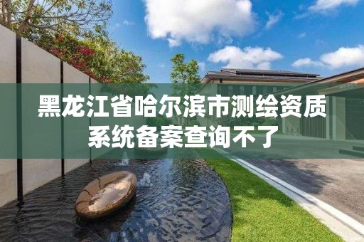 黑龍江省哈爾濱市測繪資質(zhì)系統(tǒng)備案查詢不了