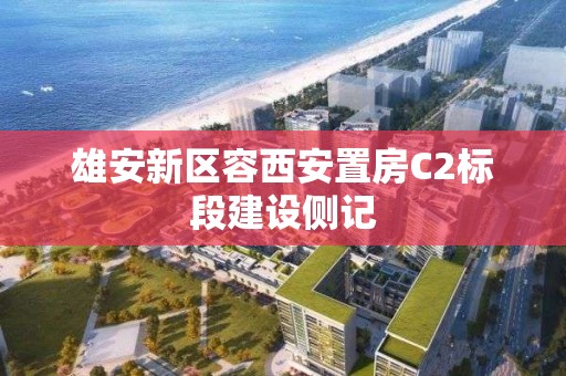 雄安新區(qū)容西安置房C2標(biāo)段建設(shè)側(cè)記