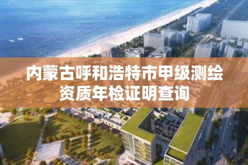 內蒙古呼和浩特市甲級測繪資質年檢證明查詢