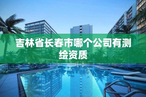 吉林省長春市哪個公司有測繪資質