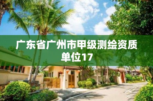 廣東省廣州市甲級測繪資質(zhì)單位17