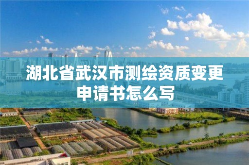 湖北省武漢市測繪資質變更申請書怎么寫