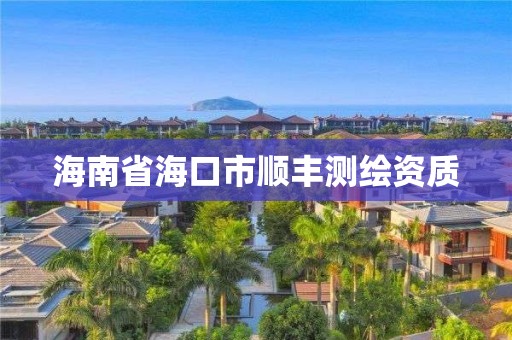 海南省海口市順豐測繪資質