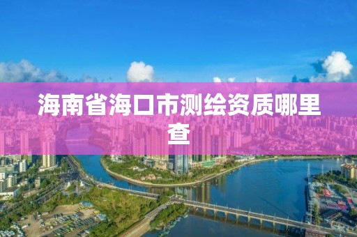 海南省海口市測繪資質哪里查