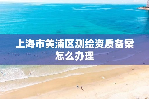 上海市黃浦區測繪資質備案怎么辦理