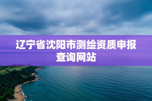 遼寧省沈陽市測繪資質申報查詢網站