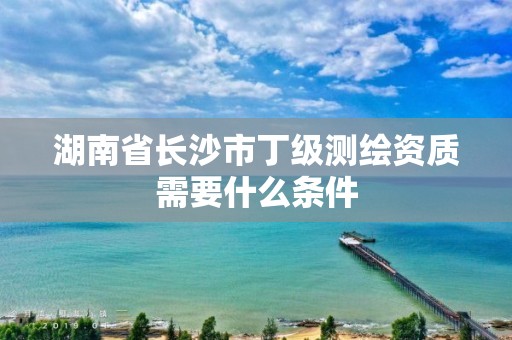 湖南省長沙市丁級測繪資質需要什么條件