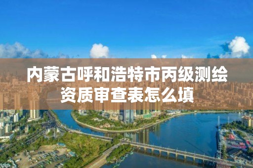 內蒙古呼和浩特市丙級測繪資質審查表怎么填