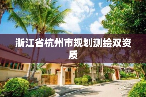 浙江省杭州市規(guī)劃測(cè)繪雙資質(zhì)