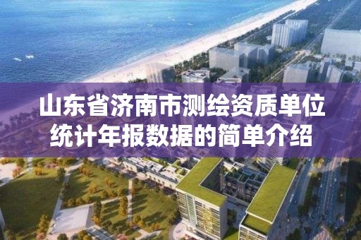 山東省濟南市測繪資質單位統計年報數據的簡單介紹