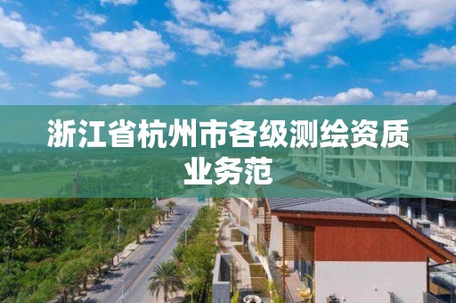 浙江省杭州市各級測繪資質業務范