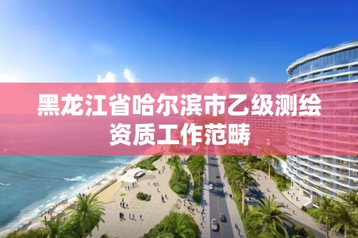 黑龍江省哈爾濱市乙級測繪資質(zhì)工作范疇